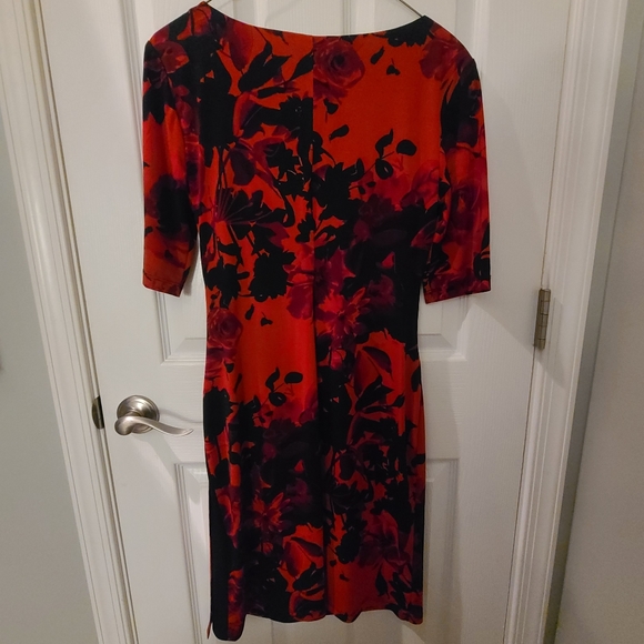 Connected Apparel Floral 3/4 Sleeve Dress - Picture 2 of 3